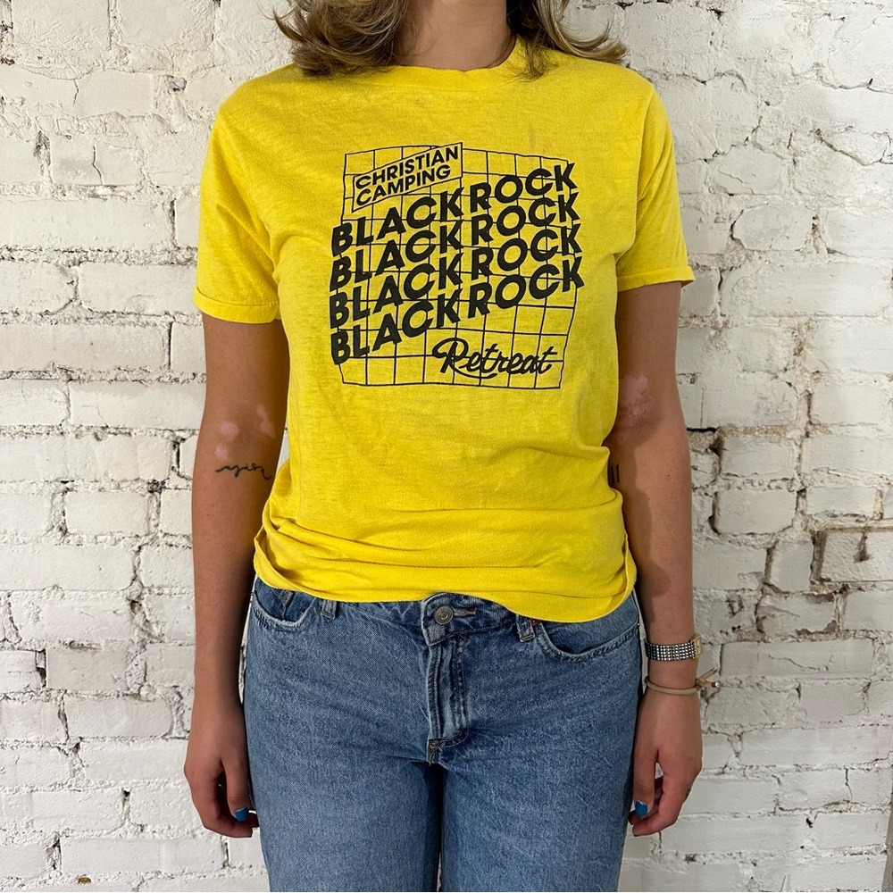 Vintage Screen Stars Single Stitch T Shirt Christian Camp Black Rock Retreat